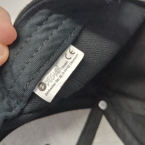 Flex Snapback Cap Black One Size Adjustable Embroidered Vented Holes 6 Panel - Picture 9 of 9